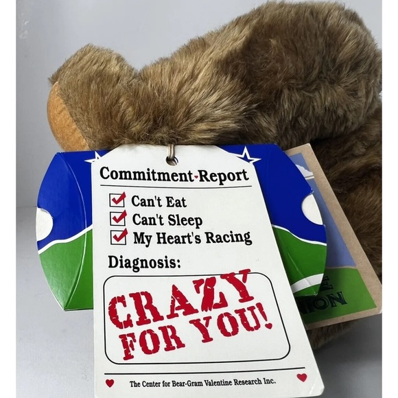 Vintage Vermont Teddy Bear Crazy For You with Straight Jacket Bear 17" Retired - Picture 11 of 14